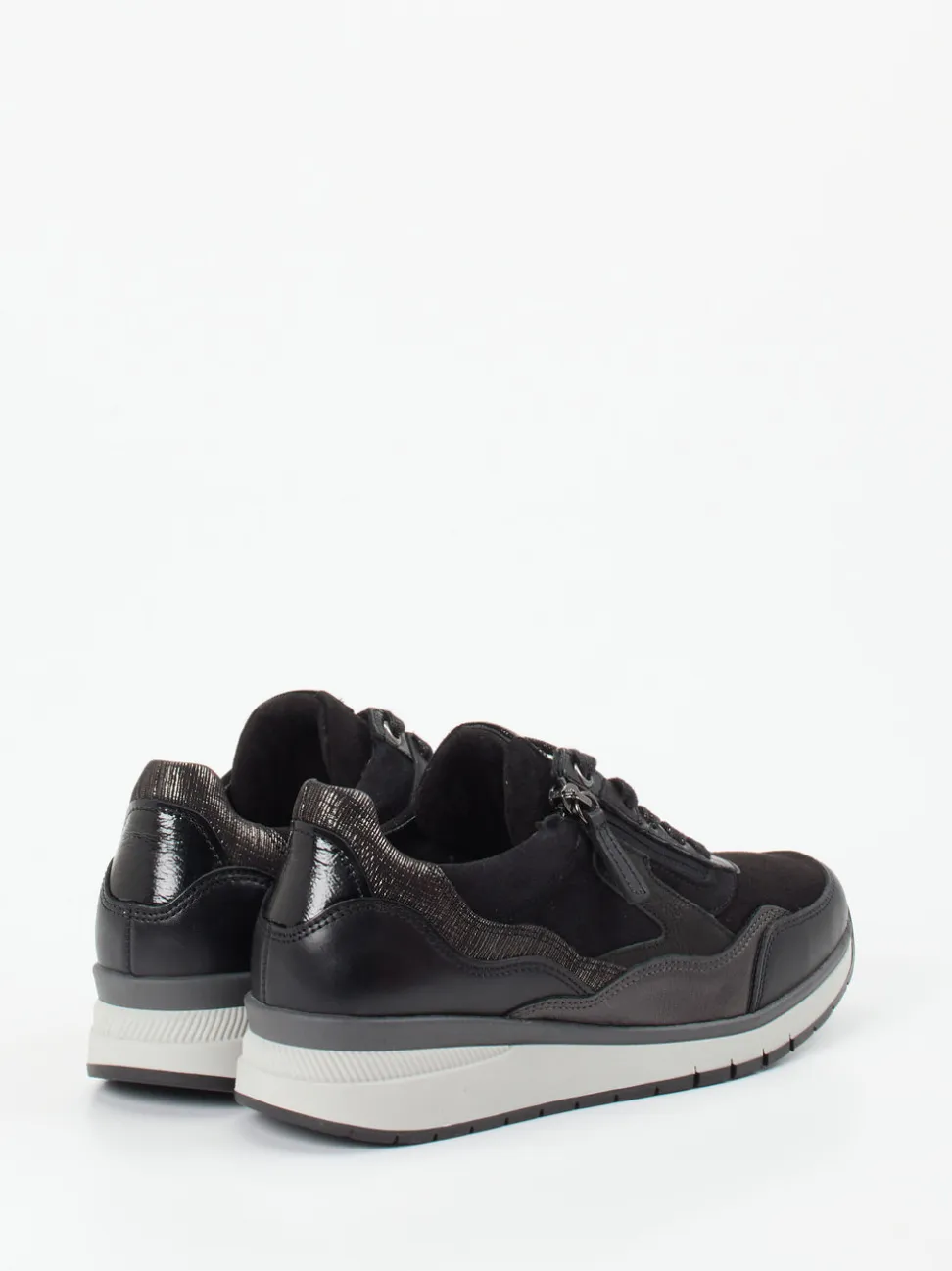 Gabor Comfort – Komfort-Sneaker aus Stretch und Leder schwarz