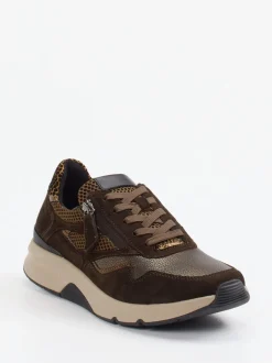 Gabor Comfort – Komfort-Sneaker aus Veloursleder braun