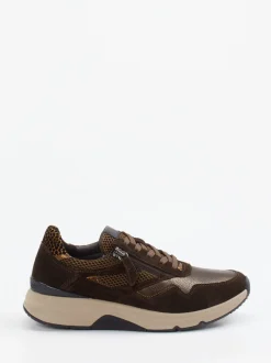 Gabor Comfort – Komfort-Sneaker aus Veloursleder braun