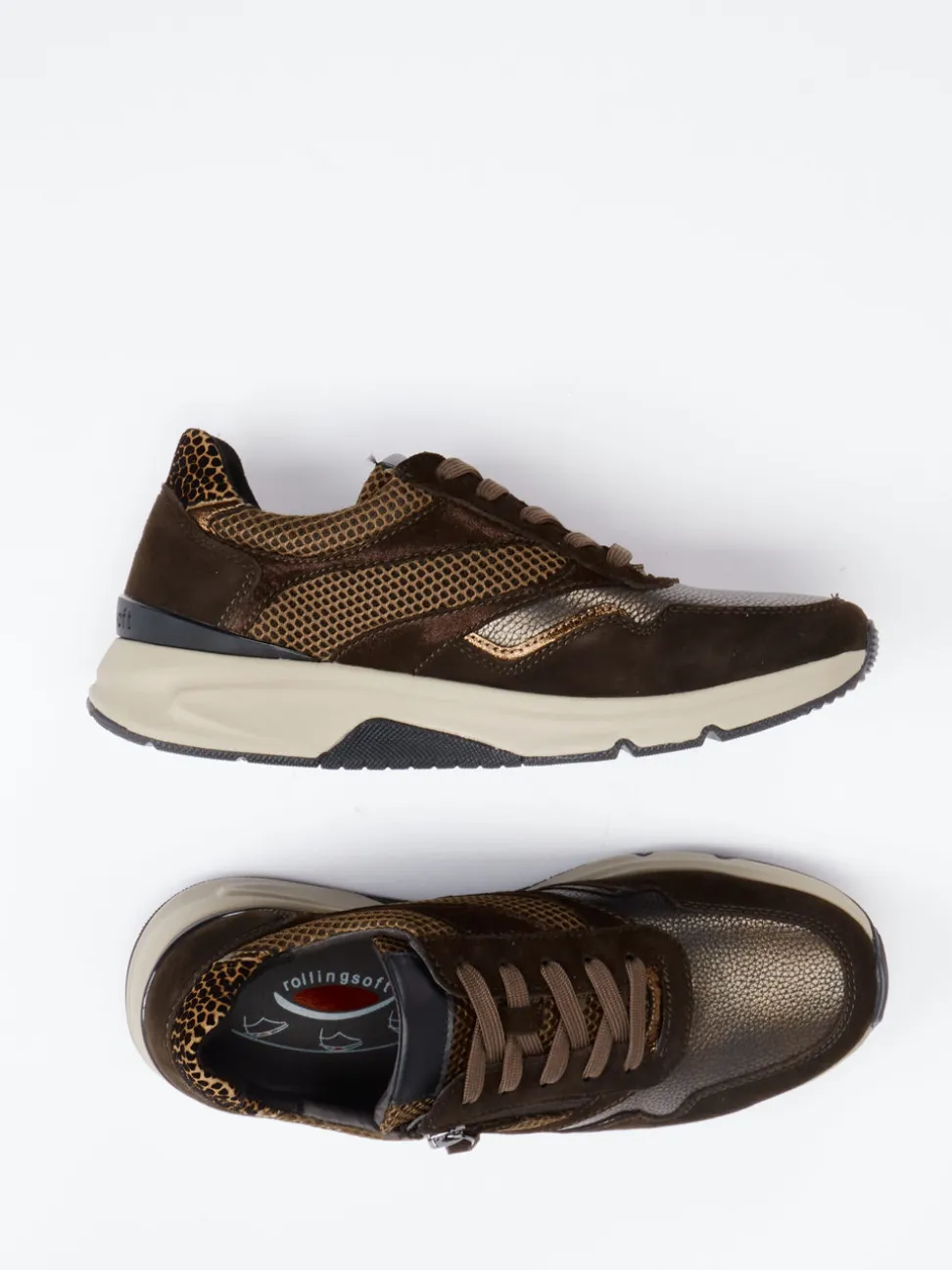 Gabor Comfort – Komfort-Sneaker aus Veloursleder braun