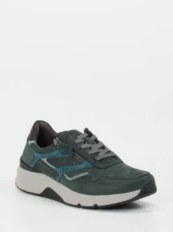 Gabor Comfort – Komfort-Sneaker aus Nubukleder grün