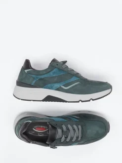 Gabor Comfort – Komfort-Sneaker aus Nubukleder grün