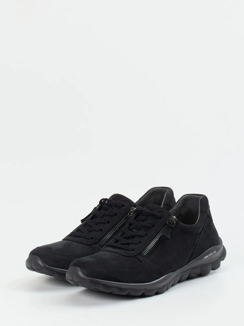 Gabor Comfort – Komfort-Sneaker aus Nubukleder schwarz
