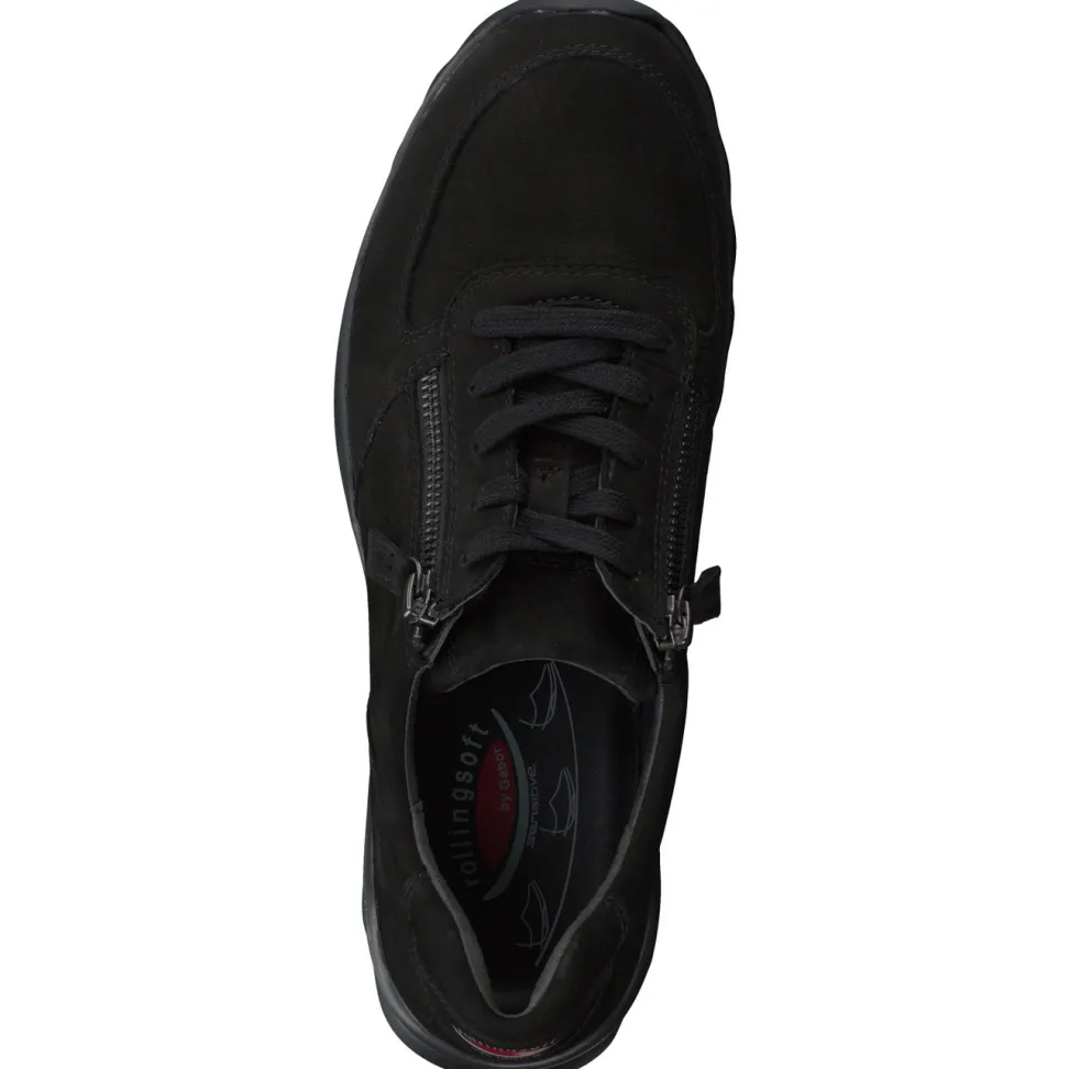Gabor Comfort – Komfort-Sneaker aus Nubukleder schwarz