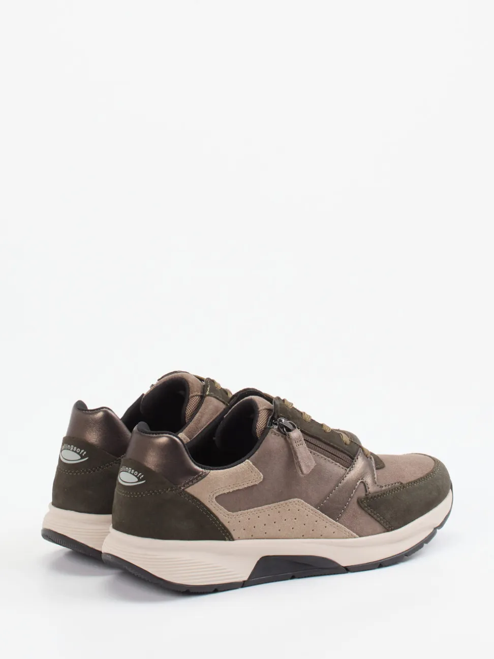 Gabor Comfort – Komfort-Sneaker aus Veloursleder taupe