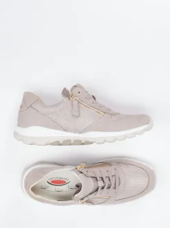 Gabor Comfort – Komfort-Sneaker aus Nubukleder Beige