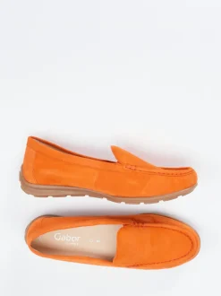 Gabor Comfort – Loafer aus Veloursleder Orange