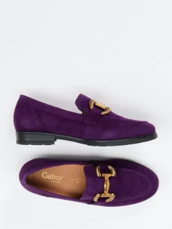 Gabor Comfort – Loafer aus Veloursleder Violett