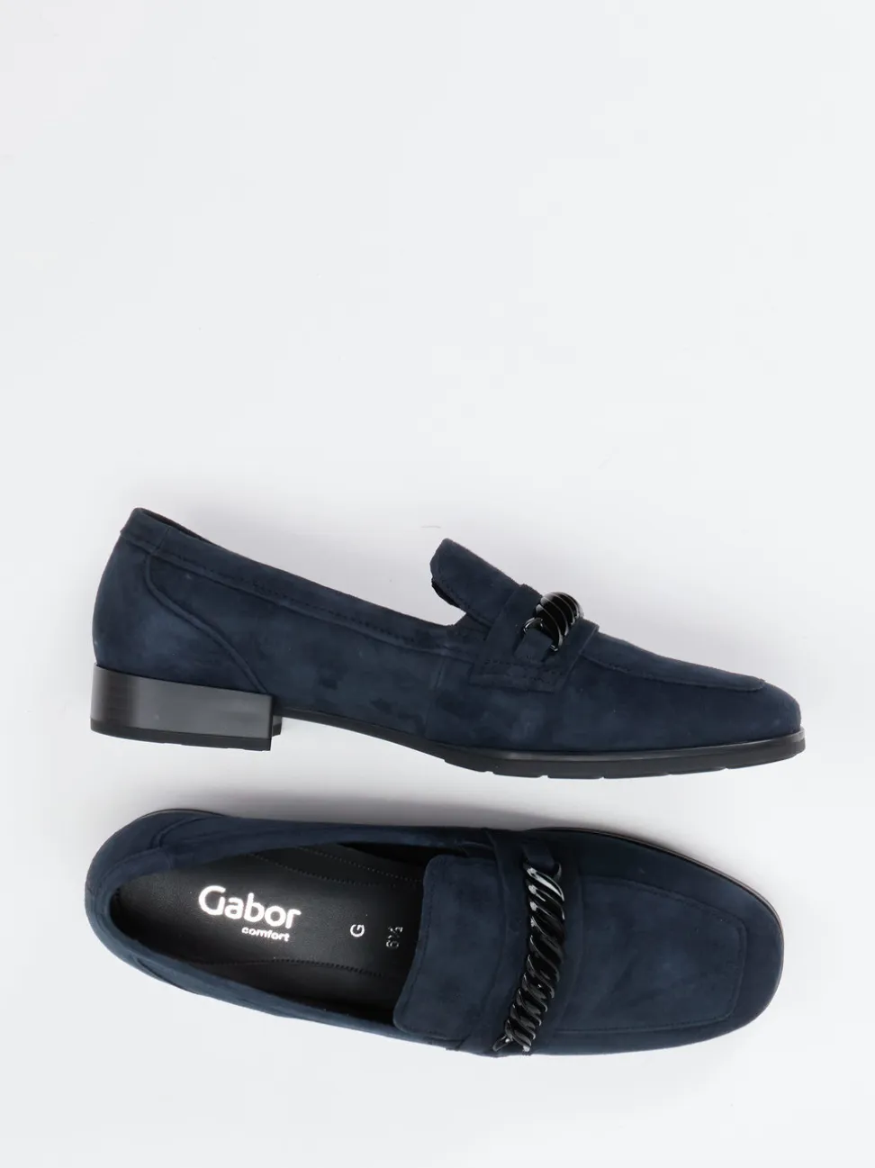 Gabor Comfort – Loafer aus Veloursleder Dunkelblau