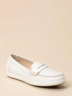 Gabor Comfort – Loafer aus Hirschleder Weiß