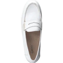 Gabor Comfort – Loafer aus Hirschleder Weiß