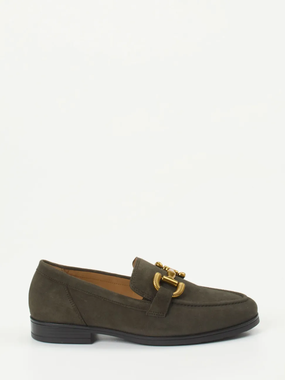 Gabor Comfort – Loafer aus Veloursleder olivgrau
