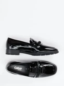 Gabor Comfort – Loafer aus Lackleder schwarz