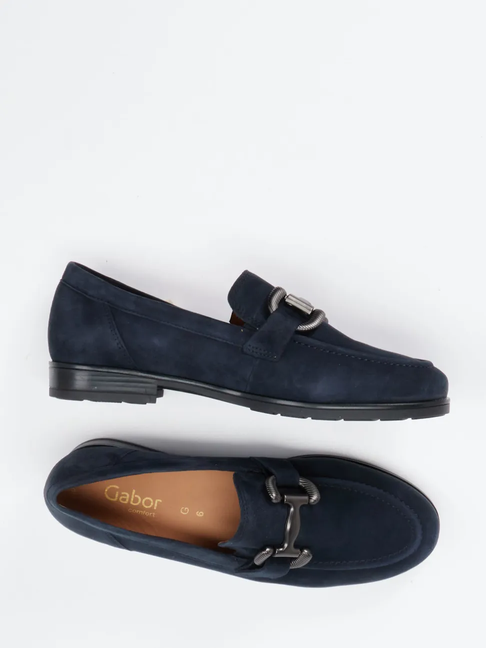 Gabor Comfort – Loafer aus Veloursleder marineblau