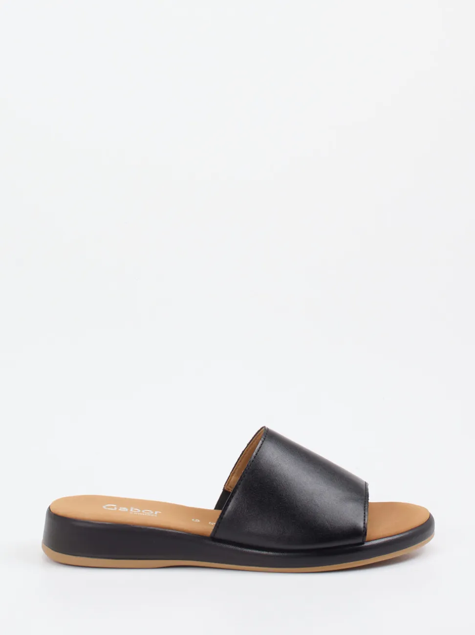 Gabor Comfort – Pantolette aus Kalbleder Schwarz