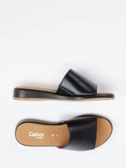 Gabor Comfort – Pantolette aus Kalbleder Schwarz