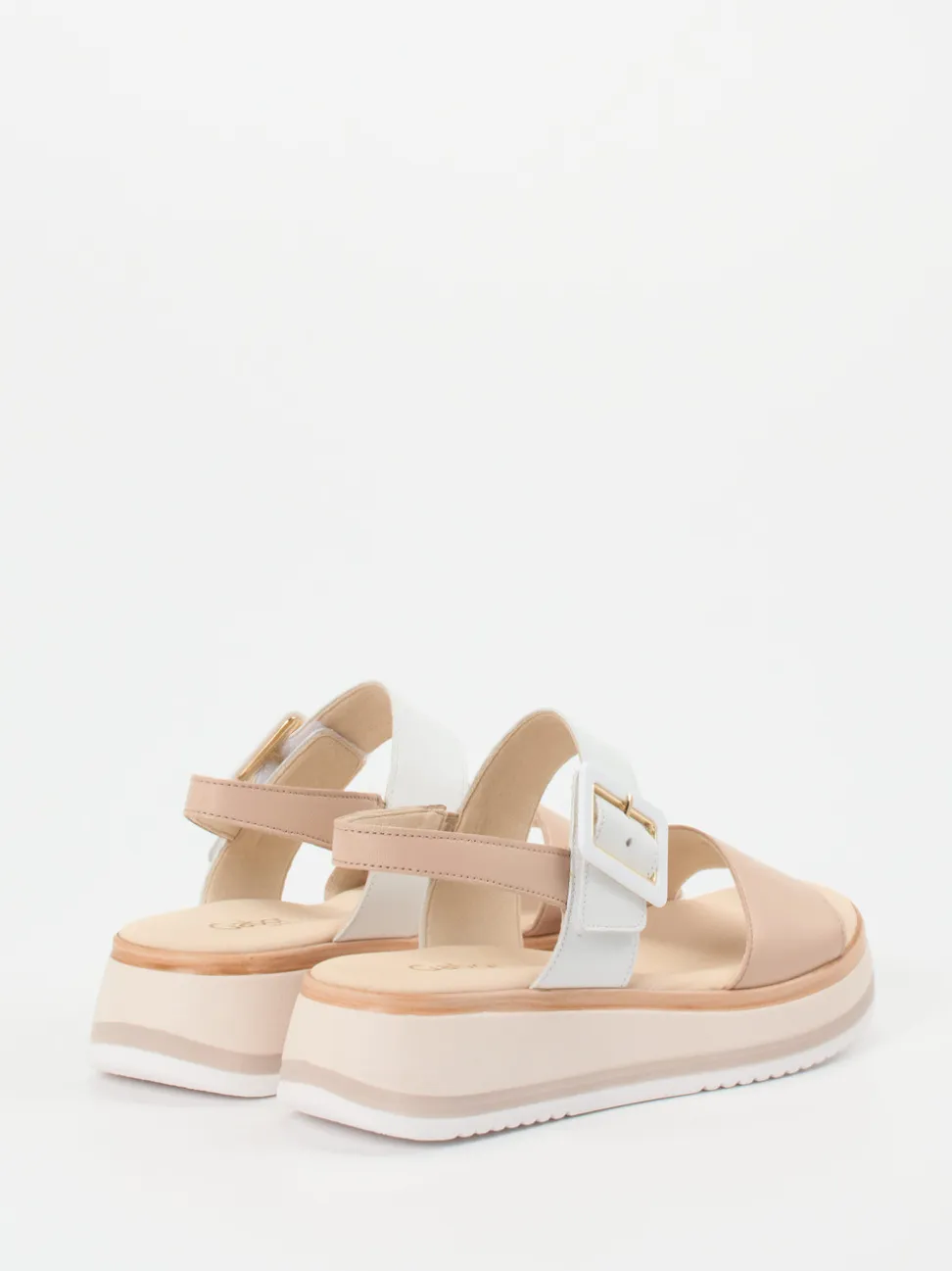 Gabor Comfort – Plateau-Sandalen aus Kalbleder beige