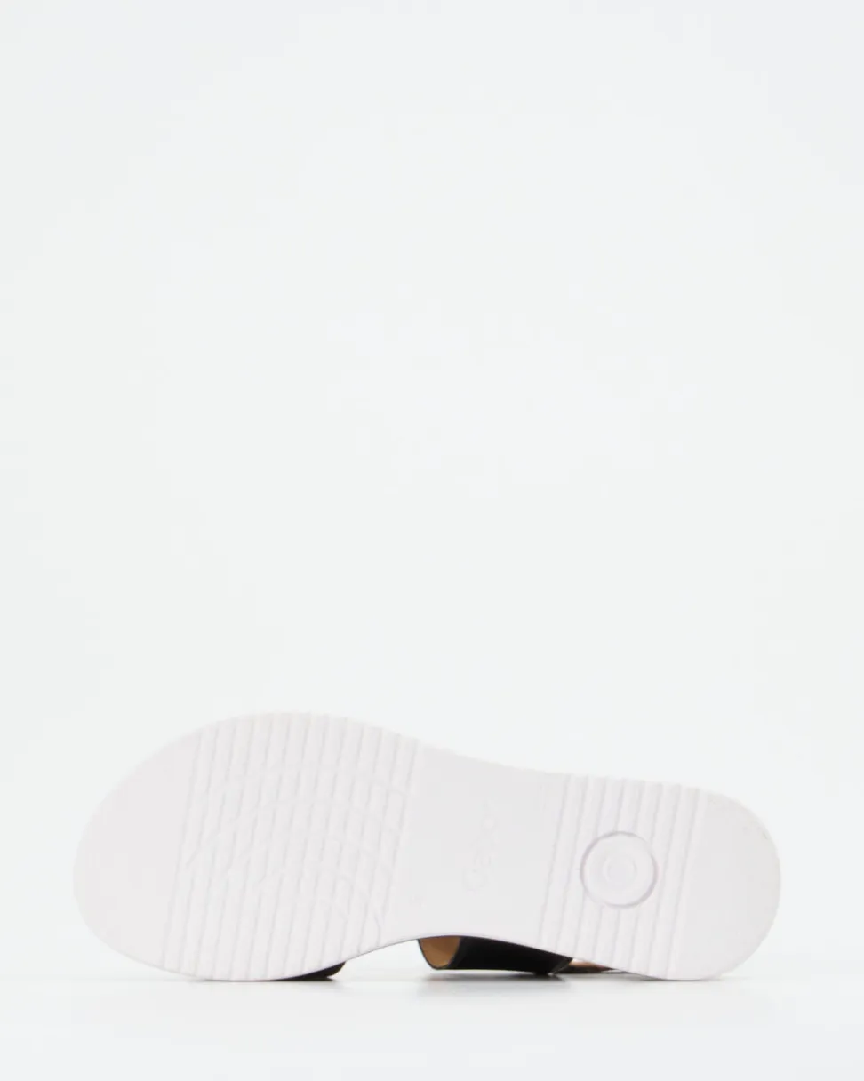 Gabor Comfort – Plateau-Sandalen aus Lammleder Schwarz