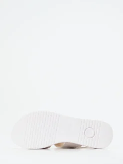 Gabor Comfort – Plateau-Sandale aus Flechtleder Offwhite