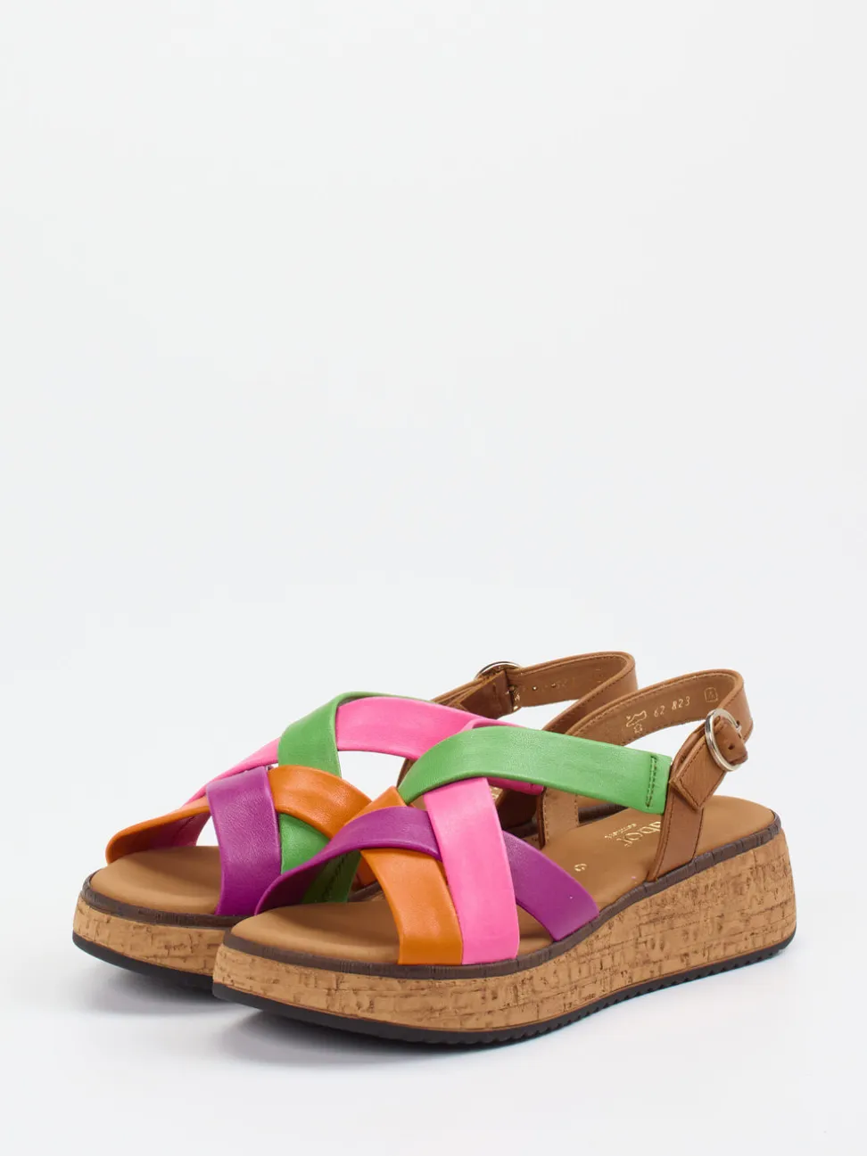 Gabor Comfort – Plateau-Sandale aus Kalbleder multicolor