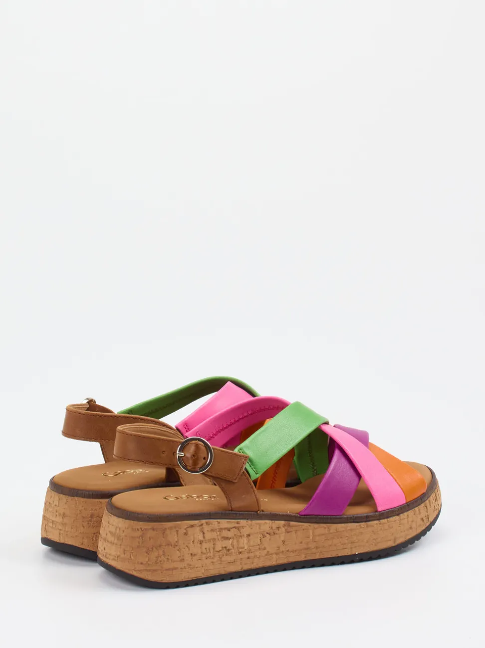 Gabor Comfort – Plateau-Sandale aus Kalbleder multicolor