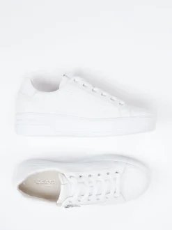 Gabor Comfort – Plateau-Sneaker aus Flechtleder Weiß