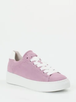 Gabor Comfort – Plateau-Sneaker aus Veloursleder Flieder