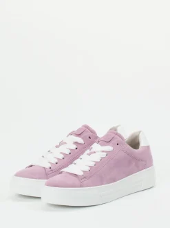 Gabor Comfort – Plateau-Sneaker aus Veloursleder Flieder
