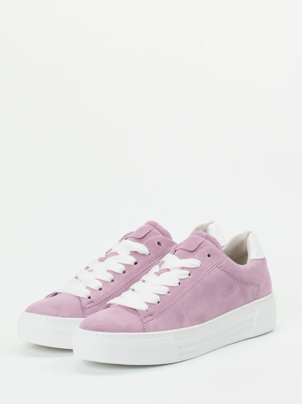 Gabor Comfort – Plateau-Sneaker aus Veloursleder Flieder