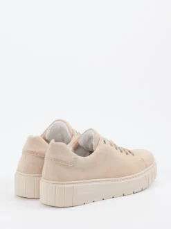 Gabor Comfort – Plateau-Sneaker aus Veloursleder beige