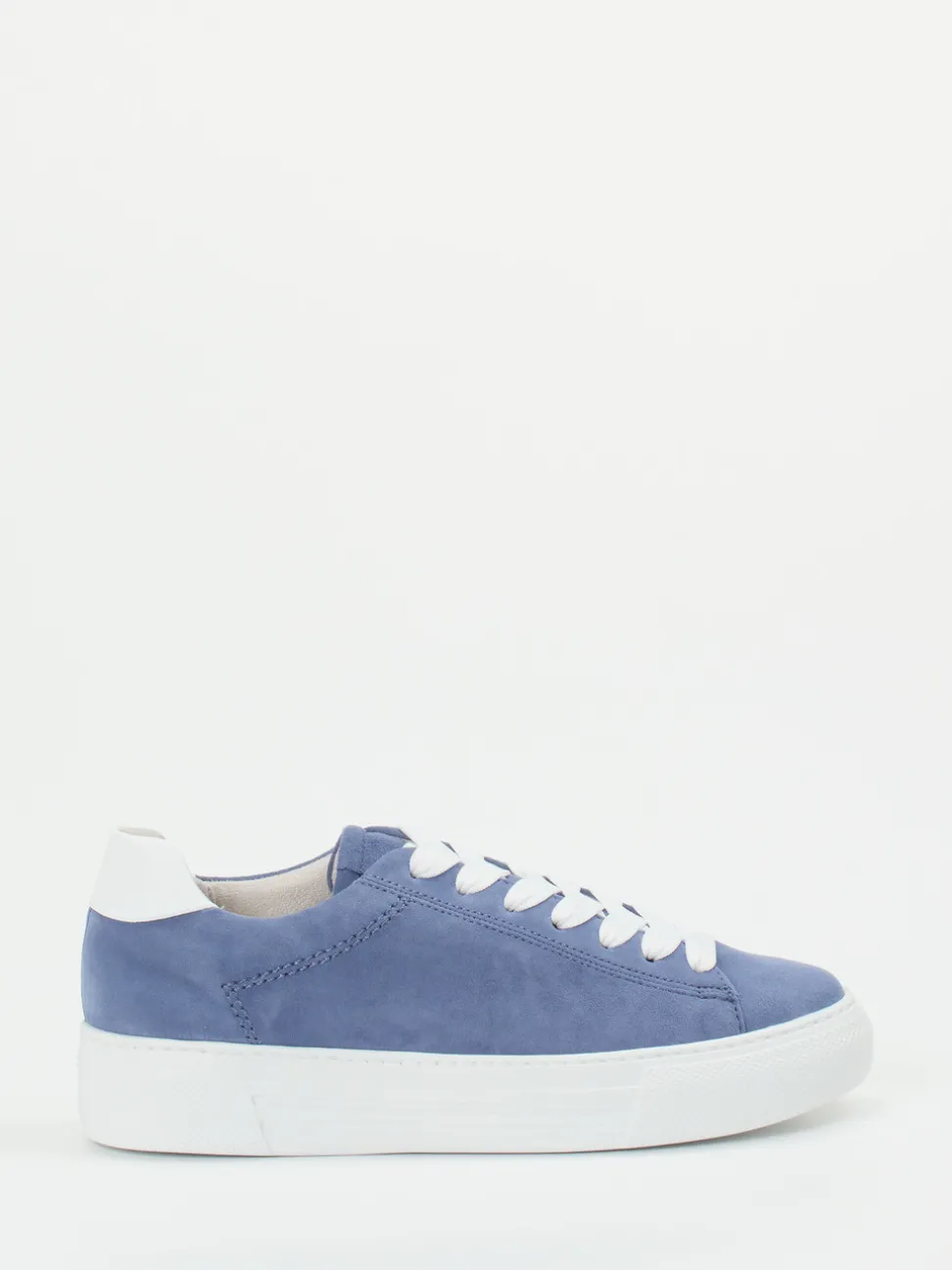 Gabor Comfort – Plateau-Sneaker aus Veloursleder blau