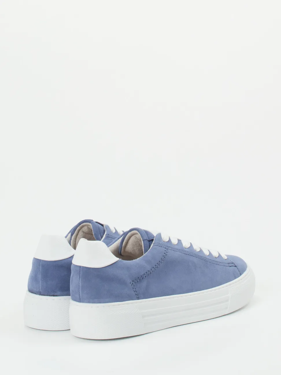 Gabor Comfort – Plateau-Sneaker aus Veloursleder blau