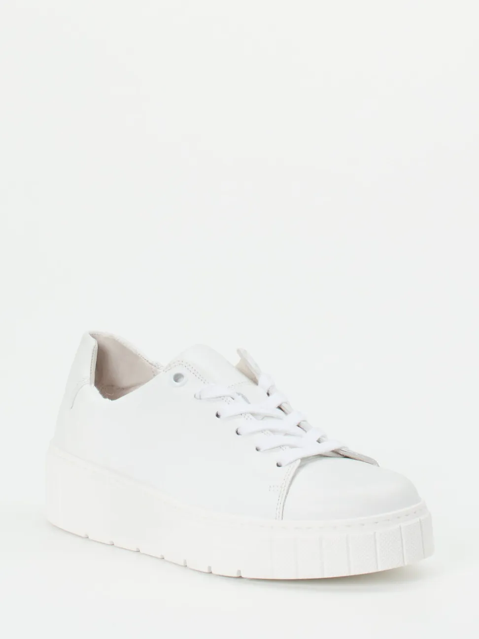 Gabor Comfort – Plateau-Sneaker aus Kalbleder weiß