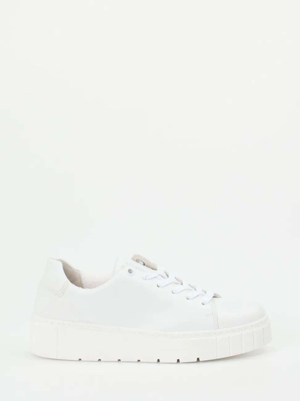 Gabor Comfort – Plateau-Sneaker aus Kalbleder weiß