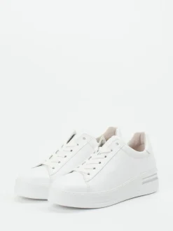 Gabor Comfort – Plateau-Sneaker aus Kalbleder Weiß