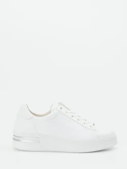 Gabor Comfort – Plateau-Sneaker aus Kalbleder Weiß