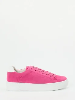 Gabor Comfort – Plateau-Sneaker aus Veloursleder Pink