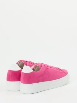 Gabor Comfort – Plateau-Sneaker aus Veloursleder Pink