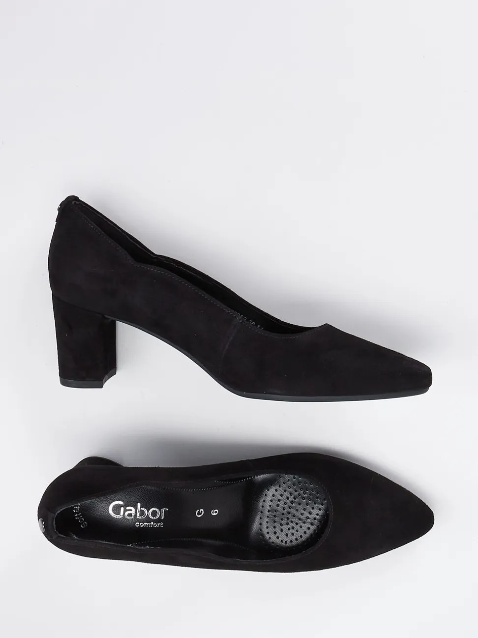 Gabor Comfort – Pumps aus Veloursleder Schwarz