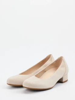 Gabor Comfort – Pumps aus Veloursleder beige