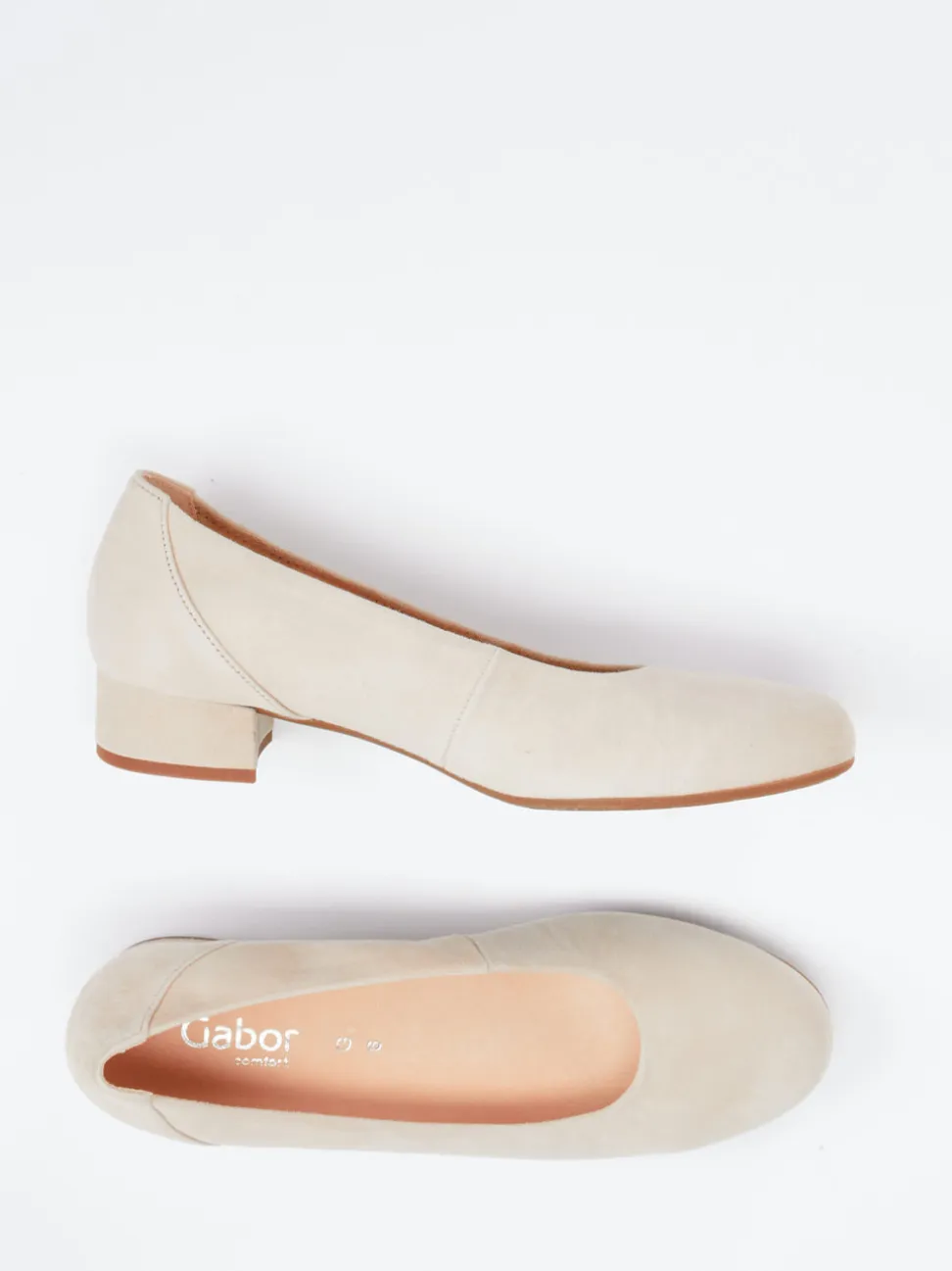 Gabor Comfort – Pumps aus Veloursleder beige