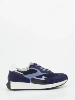 Gabor Comfort – Retro-Sneaker aus Veloursleder Blau