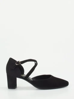 Gabor Comfort – Riemchenpumps aus Veloursleder schwarz