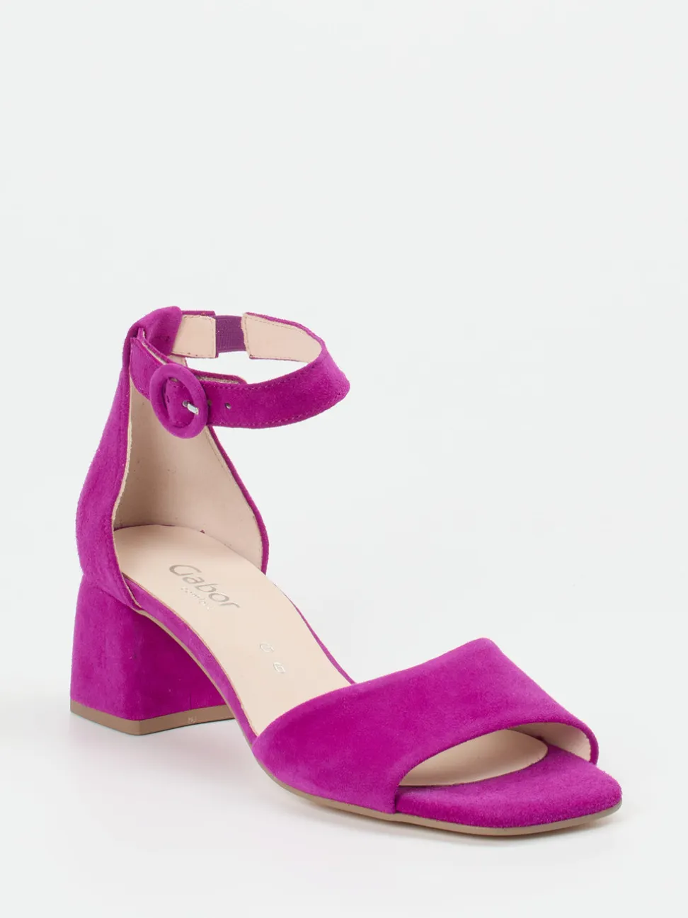 Gabor Comfort – Sandale aus Veloursleder Pinkfuchsia