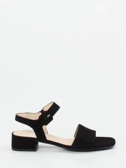 Gabor Comfort – Sandalen aus Veloursleder Schwarz