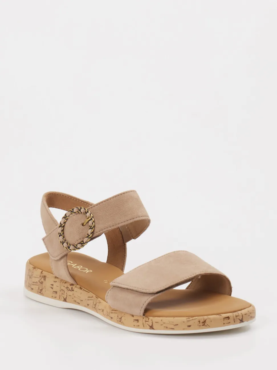 Gabor Comfort – Sandalen aus Veloursleder beige