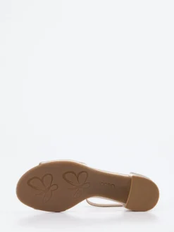 Gabor Comfort – Sandalen aus Metallicleder champagnerfarben