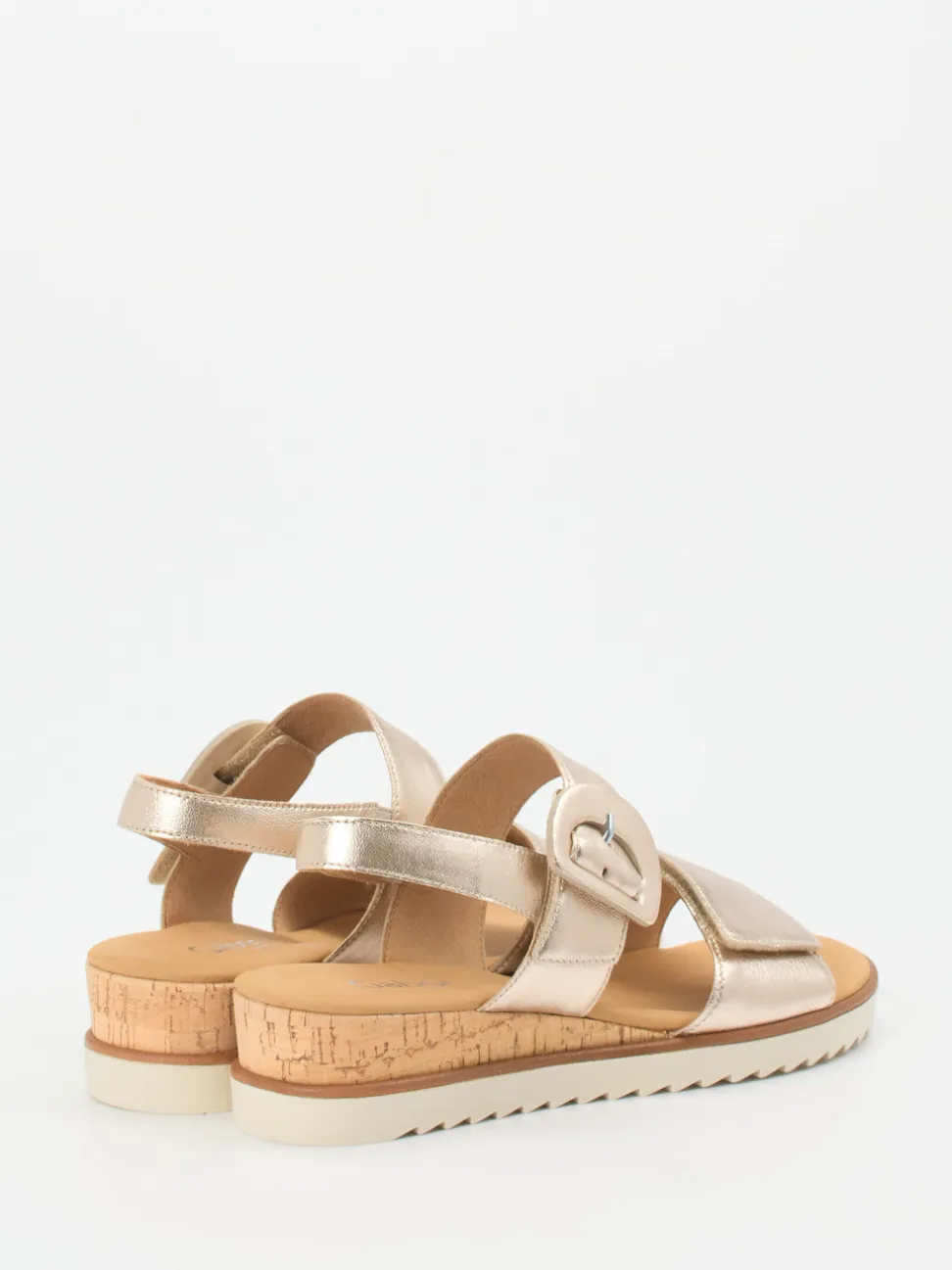 Gabor Comfort – Sandalen aus Metallicleder Champagner