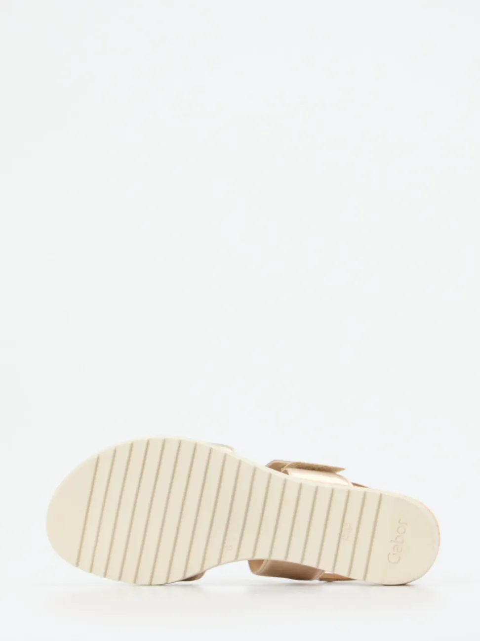 Gabor Comfort – Sandalen aus Metallicleder Champagner