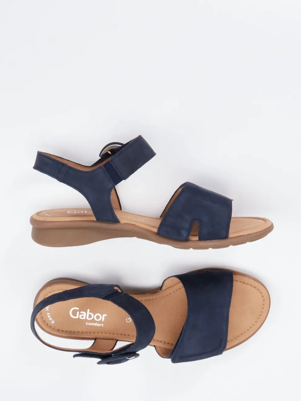 Gabor Comfort – Sandalen aus Nubukleder dunkelblau